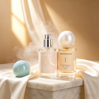 Flacon de parfum vide de luxe en verre transparent de 20 ml avec atomiseur pulvérisateur à capuchon métallique rond pour emballage cosmétique et parfum