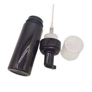100ml/120ml/150ml/<b>200ml</b> Black PET Foam Soap Pump <b>Bottle</b> with PP Pump Screen Printed Custom Logo for Liquid Soap - Product Image 4