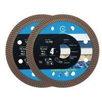 Lame de scie diamantée Turbo Changli nouvelle génération, imprimée UV, 4 pouces, avec bride de 106 mm, disque de coupe diamanté circulaire pour carrelage en porcelaine et marbre