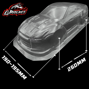 1/10 GTR R35พีวี<span class=keywords><strong>ซี</strong></span>ใสสะอาดไม่ทาสีตัวถัง RC เปลือกโป๊ะความ<span class=keywords><strong>ก</strong></span>ว้าง195มม. ดริฟท์หางโป๊ะสำหรับ HSP HPI Traxxas Tamiya D5s MST - Product Image 5