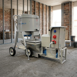 Máquina profesional de pulverización de yeso con motor azul, bomba de hormigón para construcción. - Product Image 2