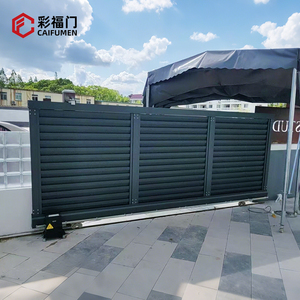 Chất lượng cao tùy chỉnh chiều cao được thiết kế cửa trượt nhôm với con lăn con lăn điện cổng chính cho sân - Product Image 1