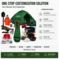 Perlengkapan Darurat Multifungsi Profesional Ringan Portabel Pertolongan Pertama untuk Hiking Camping Outdoor 2-3 Orang