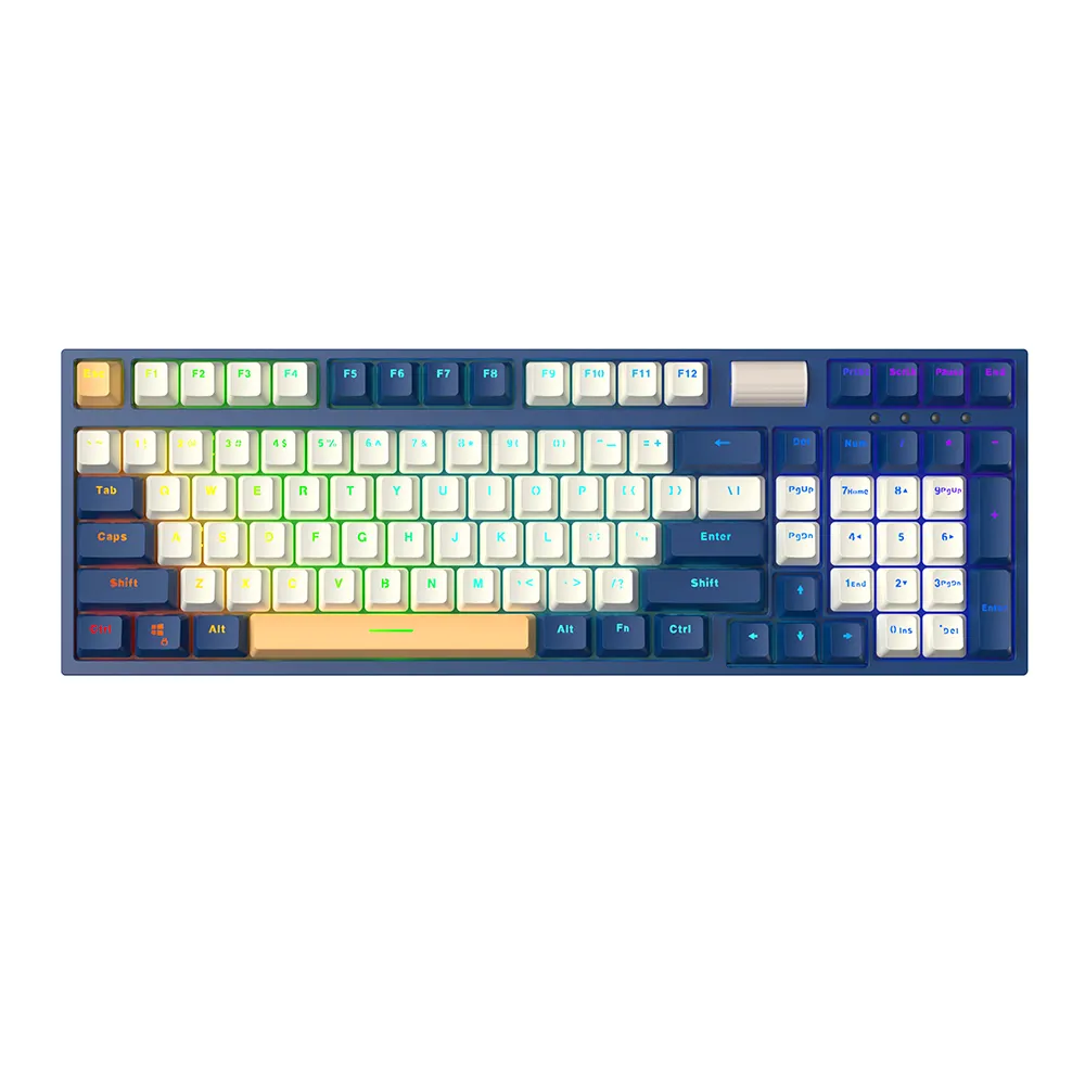 Mechanische Tastatur Multimedia USB-Gaming-Tastatur Weiß USB 2.4G Drahtlose Tastatur für Laptop-PC