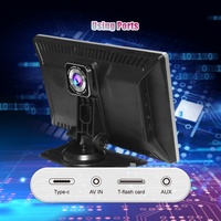 Écran portable 9 pouces IPS avec Carplay, Android Auto, GPS, navigation, caméra de recul pour voiture et camion
