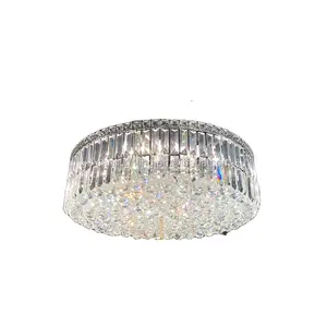 Commercio all'ingrosso Della Cina LED rotonda del soffitto lampadario k9 sfera di cristallo di luce moderna lampada a bassa montato a soffitto della lampada di nozze