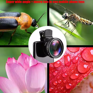 Kit Obiettivo per Fotocamera Smartphone 2 in 1 Macro e Grandangolare 0.45X AF in Alluminio Compatibile - Product Image 3
