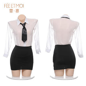 Feimu Style Temptation Secretaressepak 6967 Uniform Exposed Groove Lace Dunne grote maat Heupbedekkend 20 stuks / pak - Product Image 5