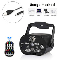 Projecteur laser LED mini DJ disco à 60 motifs, commande vocale, compatible USB Homekit/Google/Alexa, RGB, IP33, alliage d'aluminium, dimmable