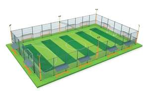 Erba Sintetica ODM OEM per Campi da Calcio a 5, Altezza del Pelo 50mm, per Campi da Calcio a 5 e Giochi con Gabbie - Product Image 2
