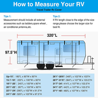 Prix d'usine Housse de camping-car étanche Protection contre la grêle résistant aux UV Caravan Travel Trailer RV Cover