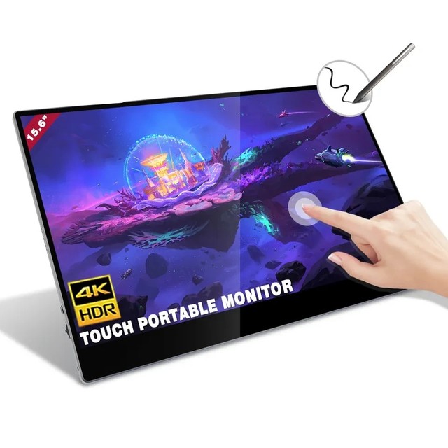 15.6 Inch Gamer Touch Portable Screen for Active Stylus Pen Type c Hdr Monitor 4k Portable Monitor for Laptop for Ps5 "
