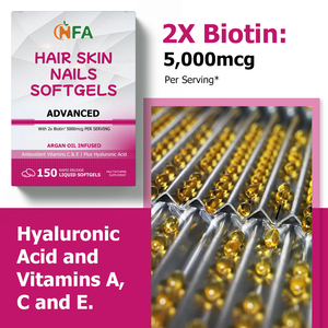 Gélules OEM ODM pour Cheveux, Peau et Ongles avec Vitamines A, C, D, E, Collagène Hydrolysé et Huile d'Argan - 150 Gélules - Product Image 3