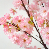 Bunga Sakura Sutra Kustom Tahan Air Sentuhan Alami untuk Pernikahan, Dekorasi Rumah, dan Perlengkapan Fotografi