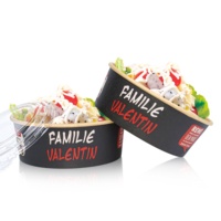 Bol à salade en papier kraft, bols en papier blanc avec couvercles, bol en papier personnalisé, bols alimentaires en papier kraft 750 ml, bols en papier imprimés sur mesure