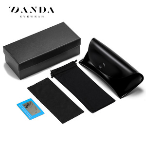 Danda Eyewear <b>Sunglasses</b> <b>Case</b> Set Leather Rectangle Zipper Pressure Resistant Storage <b>Case</b> for Eyeglasses Summer 2021 - Product Image 3