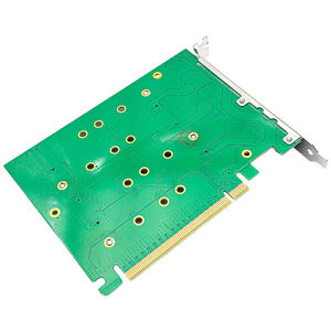 <span class=keywords><strong>PCI</strong></span>-Express X16 a 4 puertos M.2 NVMe SDD Disco duro PCIE4.0 Tarjeta adaptadora de expansión de velocidad completa para computadora de escritorio - Product Image 3