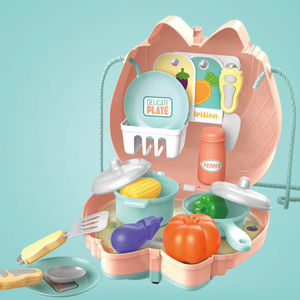 Sac à bandoulière jouet quatre couleurs pour enfants, avec accessoires de jeu : maison, maquillage, bonbons, équipement médical, cuisine - Product Image 2