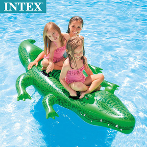 INTEX 58562 Cocodrilo inflable Jinete flotante Agua <span class=keywords><strong>Cama</strong></span> flotante Balsa de natación <span class=keywords><strong>Flotador</strong></span> de <span class=keywords><strong>piscina</strong></span> - Product Image 1