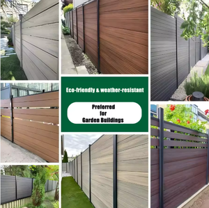 WPC <strong>Garden</strong> Fence Panels Heat Treated Wood Security Privacy <strong>Rails</strong> for Villa/Backyard 3D Modeling Included - Product Image 5