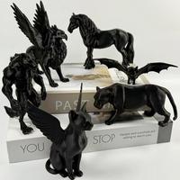 Grande vente : service d'impression 3D multi-matériaux pour le fabrication de modèles de personnages rétro-gothiques noirs, jouets créatifs et animaux tendance