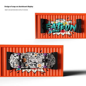 JIESEN DIY <span class=keywords><strong>Skate</strong></span> Maple Double Rocker Lightweight Park Ramp Parts <span class=keywords><strong>Tech</strong></span> <span class=keywords><strong>Deck</strong></span> Scene Venue Model Sets Novelty Toys Gift Skateboard - Product Image 5