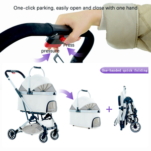 Poussette <span class=keywords><strong>de</strong></span> luxe pliable pour animaux <span class=keywords><strong>de</strong></span> compagnie Errui, taille L, pour petits chiens, <span class=keywords><strong>chariot</strong></span> <span class=keywords><strong>de</strong></span> voyage, sac <span class=keywords><strong>de</strong></span> transport pour chats avec poignée <span class=keywords><strong>de</strong></span> <span class=keywords><strong>marche</strong></span> - Product Image 5