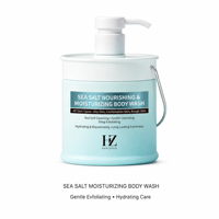 Gel Douche Exfoliant au Sel Marin Hydratant Nettoyant en Profondeur Contrôle du Sébum Rafraîchissant 500ml Marque Privée OEM