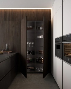 Sistema de Gabinetes de Despensa Pedestre de Lujo con Cajones Extraíbles de Piedra, Diseño Personalizado, Moderno, de Alta Gama y Completo - Product Image 5