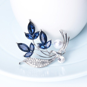 Popular Rhinestone Wheat Ear Brooch <b>Wedding</b> Engagement Gold Plated Alloy Customized Design Women's Corsage <b>Accessories</b> - Product Image 2