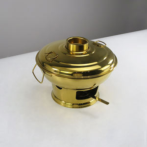 Chimenea tailandesa Self Service Hot Pot Venta caliente Estufa de calentador de alcohol de acero inoxidable Golden Small Shua Pot - Product Image 4