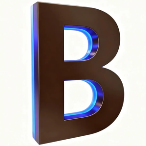 Letrero LED Personalizado con Acabado de Acero Inoxidable, Resistente a la Intemperie, Letras RGB Programables para Negocios - Product Image 3