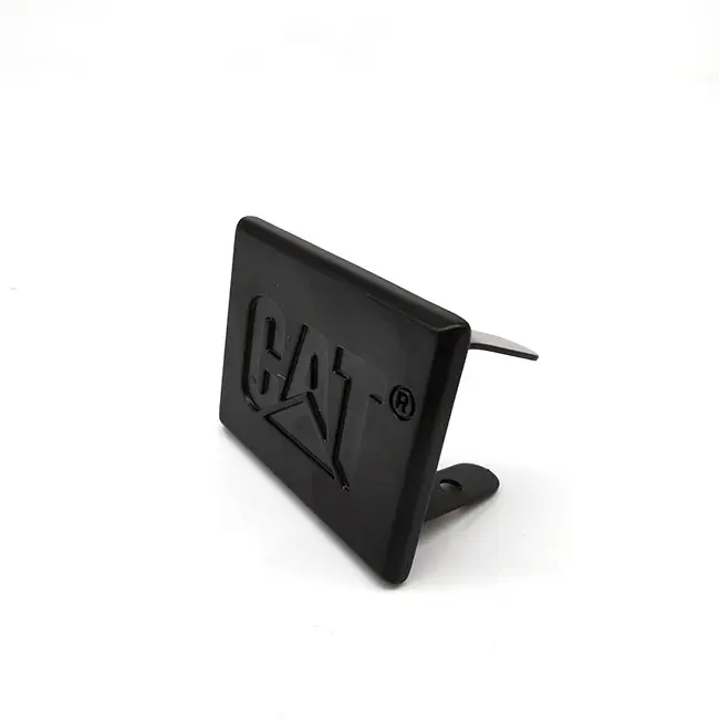 블랙 새겨진 로고 금속 플레이트 태그 핸드백 재활용 디자인 금속 라벨 가방 하드웨어