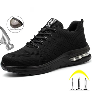 Chaussures de sécurité pour hommes et femmes, chaussures de travail à bout en acier, anti-perforation, légères, antidérapantes, avec coussin d'air - Product Image 2