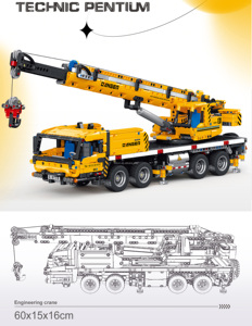 2.4G&APP מנוף הנדסה רב תכליתי צעצועי רכב עשה זאת בעצמך אבני בניין מורכבים דגם מנוף - Product Image 5