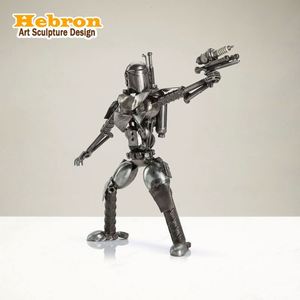 Décoration de bureau à domicile, petite statue de chien bouledogue en bronze coulé - Product Image 1