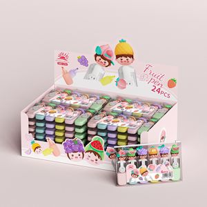 Set de Marcadores de 6 Colores con Diseño de <span class=keywords><strong>My</strong></span> Melody y Kuromi, en Bolsa de PVC, de Alta Calidad para Estudiantes - Product Image 1
