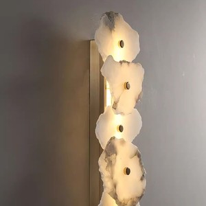Applique murale en marbre, source de lumière LED E27 220V, design nordique, décoration de chambre à coucher et de salon - Product Image 2