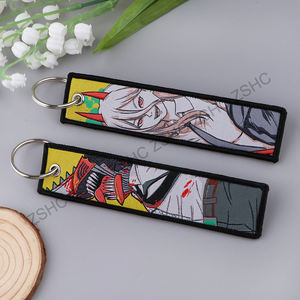 बैग के लिए प्रीमियम कढ़ाई बुने लेबल कुंजी टैग 2000 + डिजाइन स्टॉक एनीमे कुंजी चेन - Product Image 4
