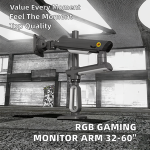 <span class=keywords><strong>Support</strong></span> de moniteur de jeu NB avec bras robotique et ressort à gaz en aluminium, compatible <span class=keywords><strong>écran</strong></span>s 27-50 pouces, inclinaison à 90°, capacité de charge 18 kg - Product Image 2