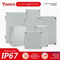 Boîtiers de jonction étanches IP66 en aluminium moulé pour extérieur, vendus par le fabricant, avec bouton-poussoir métallique, pour usage intérieur/extérieur