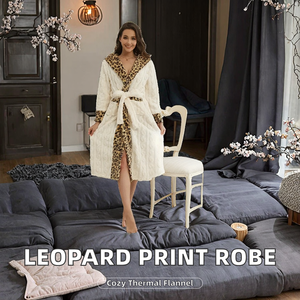 Conjunto de Pijama de 2 Piezas para Mujer, Elegante y Lujoso, Estampado, Satinado, Cuello en V, Transpirable, Top de Manga Larga con Botones, Pantalones con Ribete en Contraste - Product Image 2