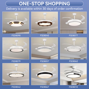 Ventilador <span class=keywords><strong>de</strong></span> <span class=keywords><strong>Techo</strong></span> LED Silencioso con Luz, <span class=keywords><strong>de</strong></span> Alta Calidad, <span class=keywords><strong>Moderno</strong></span>, para Dormitorio Interior, <span class=keywords><strong>de</strong></span> 42 Pulgadas, con Aspas Retráctiles Invisibles, Motor DC y Control Remoto - Product Image 4