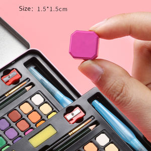 XinyiArt – ensemble de 48 couleurs Premium, peinture à l'eau solide, pinceaux à eau, Kits d'<span class=keywords><strong>aquarelle</strong></span> avec boîte en métal <span class=keywords><strong>pour</strong></span> adultes débutants - Product Image 4