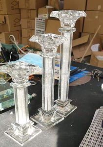 Bougeoir en verre avec cylindre de diamant, chandelier en cristal, pilier de mèche, chandelier en verre de bonne qualité, nouveautés - Product Image 2