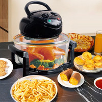 Four friteuse à air profond visuel de 20L friteuses à air commercial domestiques sans huile intelligentes numériques multifonctionnelles
