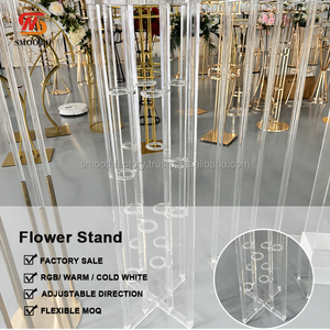 Suministros para Eventos de Boda SMOOTH, Adornos para Mesa Principal, Soporte de Flores de Acrílico Transparente para Decoración en Venta - Product Image 2