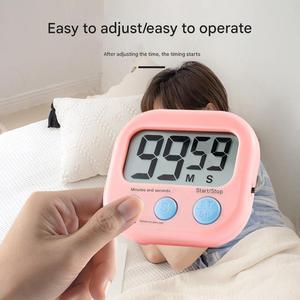 带烹饪倒计时功能的大型液晶数字厨房定时器磁性塑料时钟秒表 - Product Image 4
