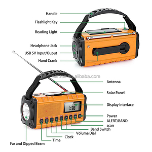 Dab + Dab 100000 <span class=keywords><strong>Ah</strong></span> Batterie Powerbank Radio Solaire Manivelle d'Urgence Scanners Longue Distance Survivor Emergency Had Crank - Product Image 3