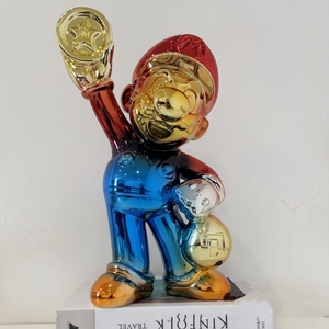 Oferta Especial: <span class=keywords><strong>Nueva</strong></span> Estatua <span class=keywords><strong>de</strong></span> <span class=keywords><strong>Mario</strong></span> <span class=keywords><strong>Bros</strong></span> en Cromo para Decoración <span class=keywords><strong>de</strong></span> Arte Pop, Figura para Monopoly, Artesanía en Resina - Product Image 4